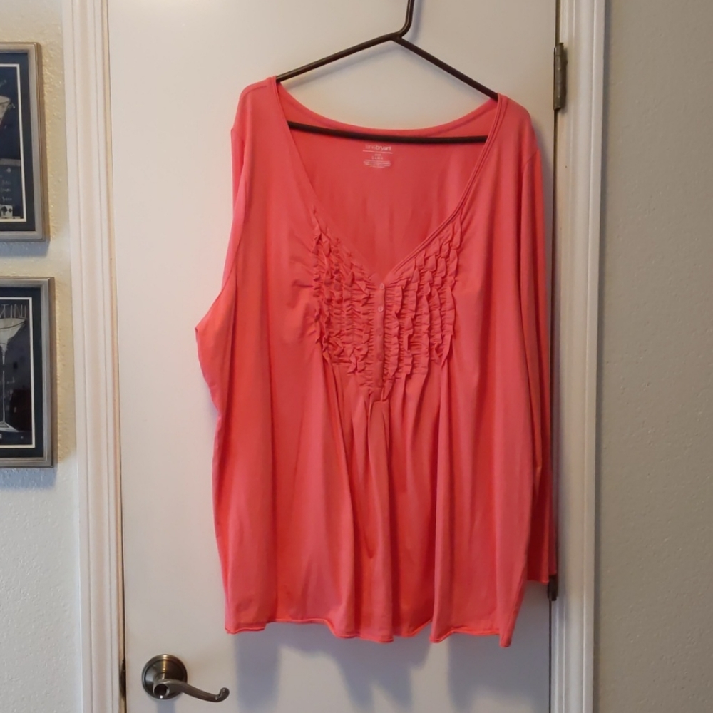 Long Sleeve Henley Tee - 26/28